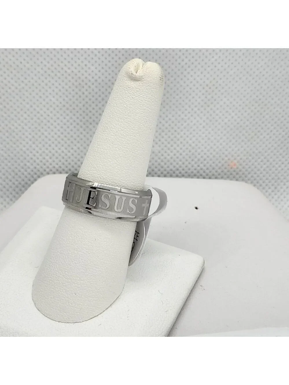Brand New   Stainless Steel Jesus Cross Ring